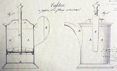 original diagram of French press coffee machine